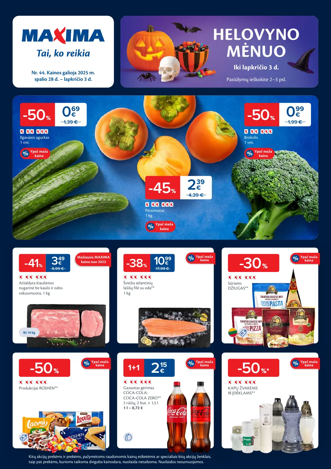 MAXIMA kaininis leidinys Nr. 44 – p.1