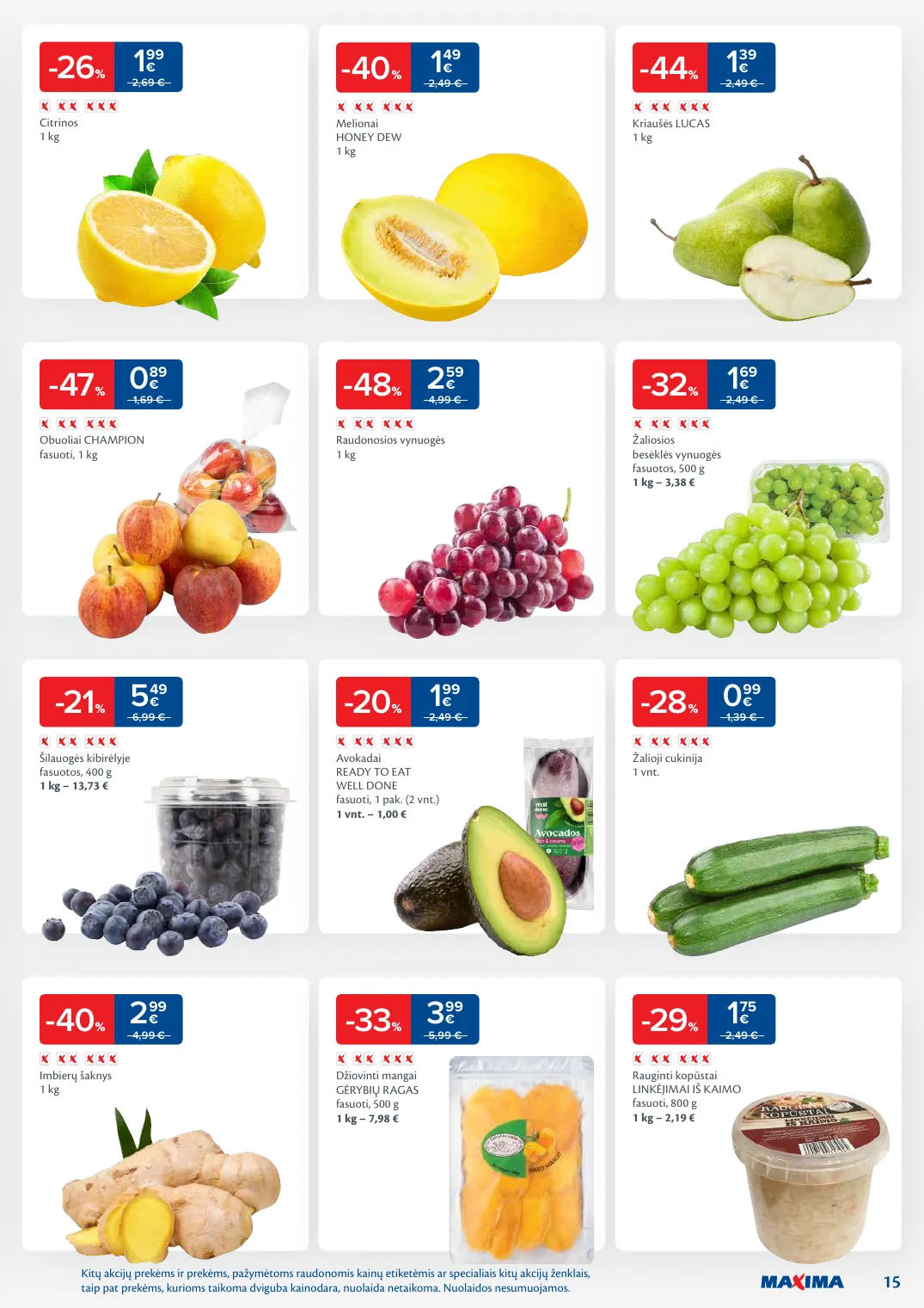 MAXIMA kaininis leidinys Nr. 44 – p.15