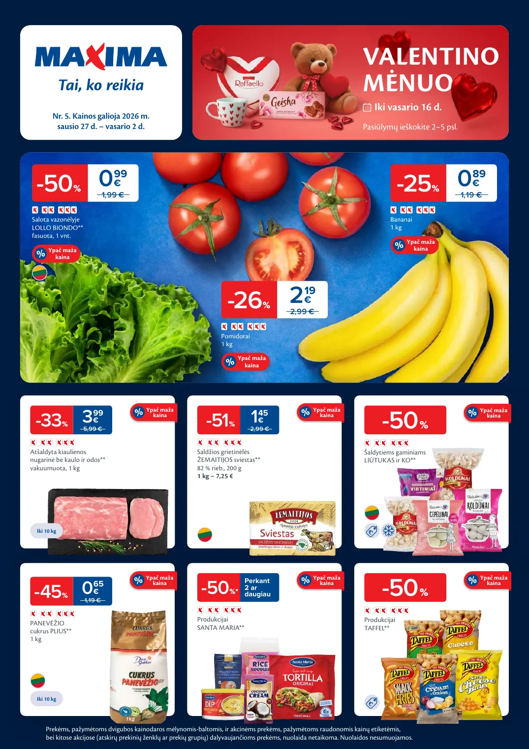 MAXIMA kaininis leidinys Nr. 5 – p.1