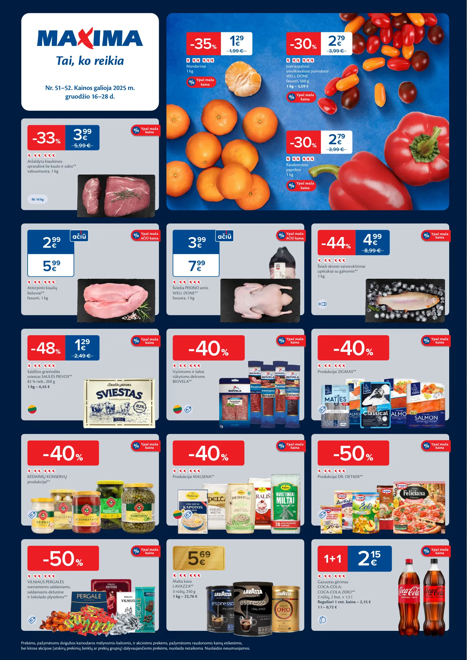 MAXIMA kaininis leidinys Nr. 51-52 – p.1