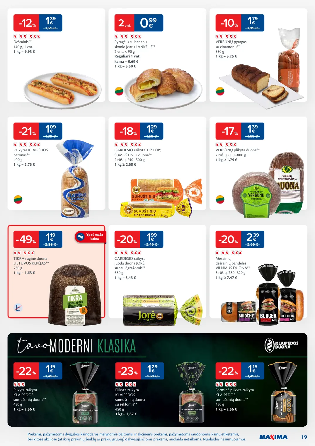 MAXIMA kaininis leidinys Nr. 8 – p.19