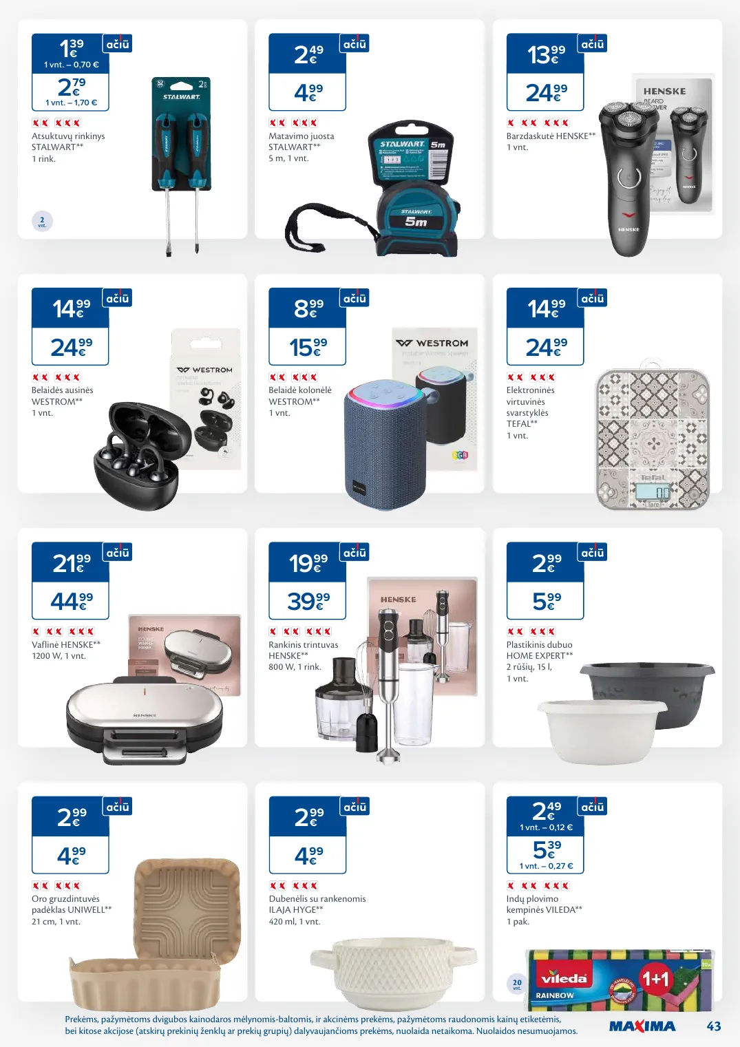 MAXIMA kaininis leidinys Nr. 8 – p.43