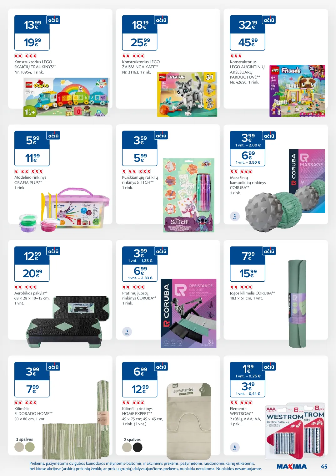 MAXIMA kaininis leidinys Nr. 8 – p.45