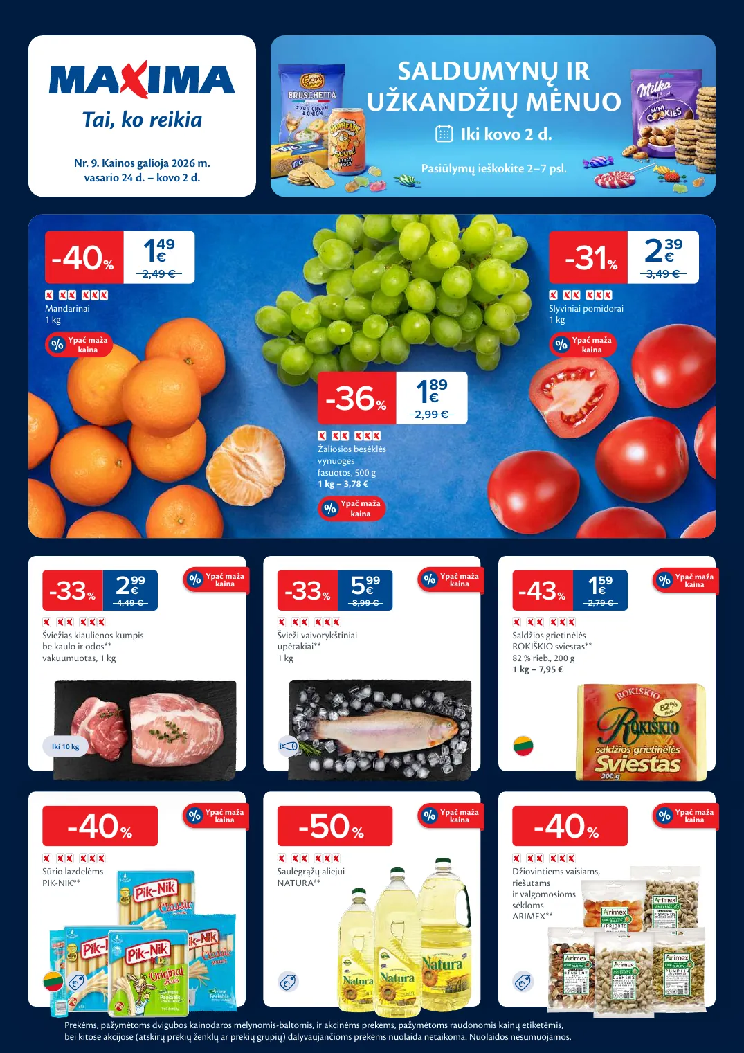 MAXIMA kaininis leidinys Nr. 9 – p.1