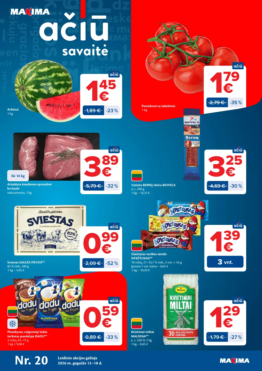 Maxima AČIŪ savaitinis leidinys Nr. 20 – p.1
