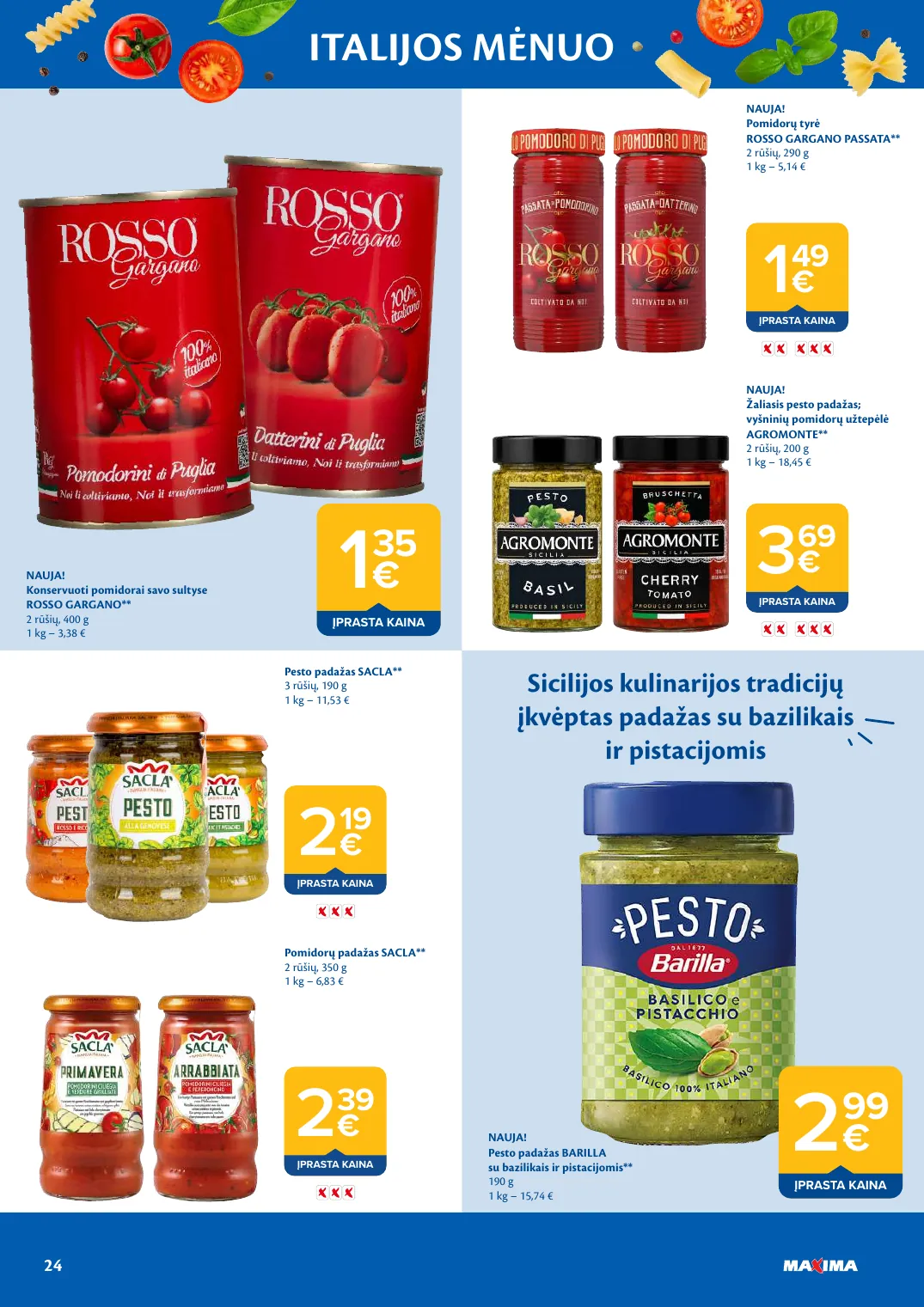 Maxima ITALIJOS MĖNUO – p.24