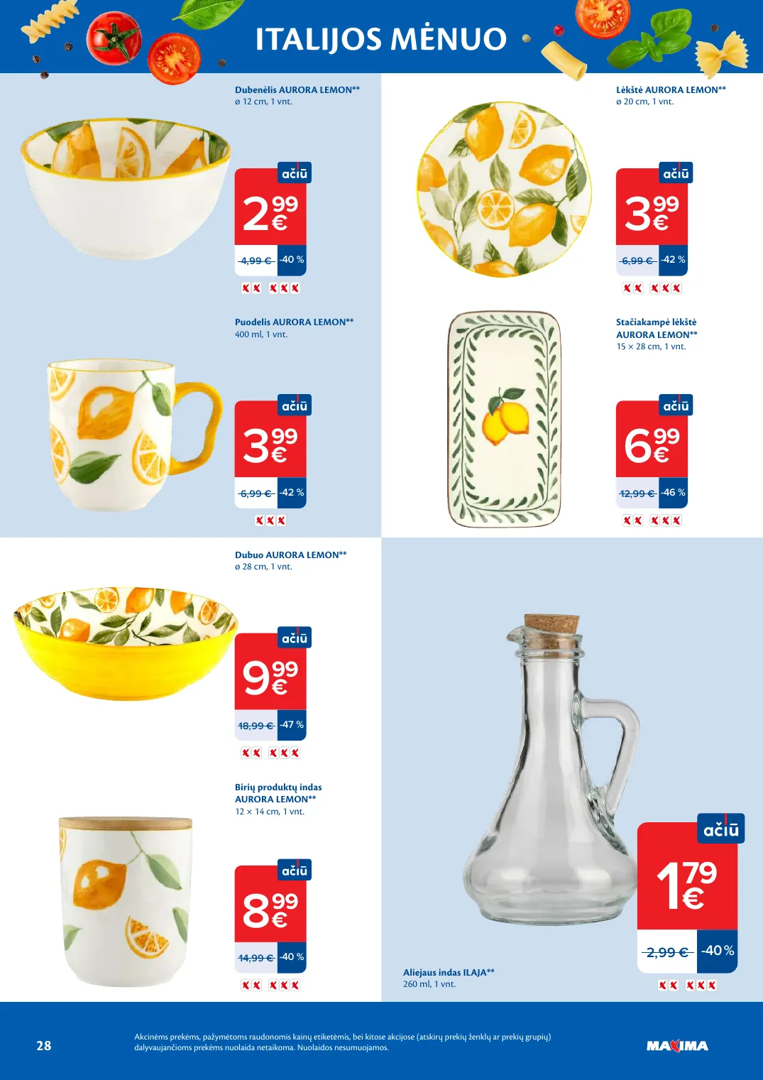 Maxima ITALIJOS MĖNUO – p.28