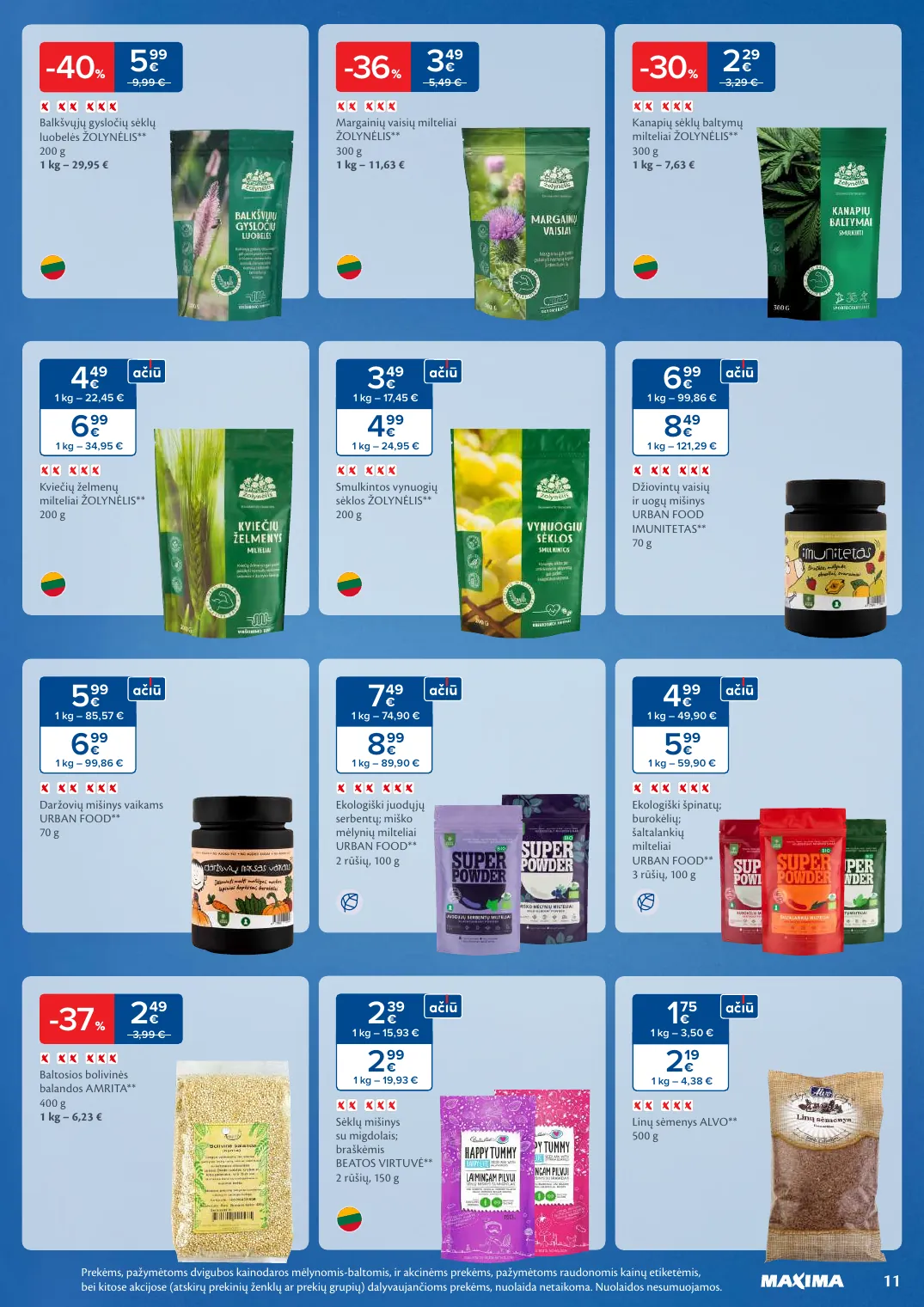 Maxima SVEIKUOLIŲ MĖNUO – p.11