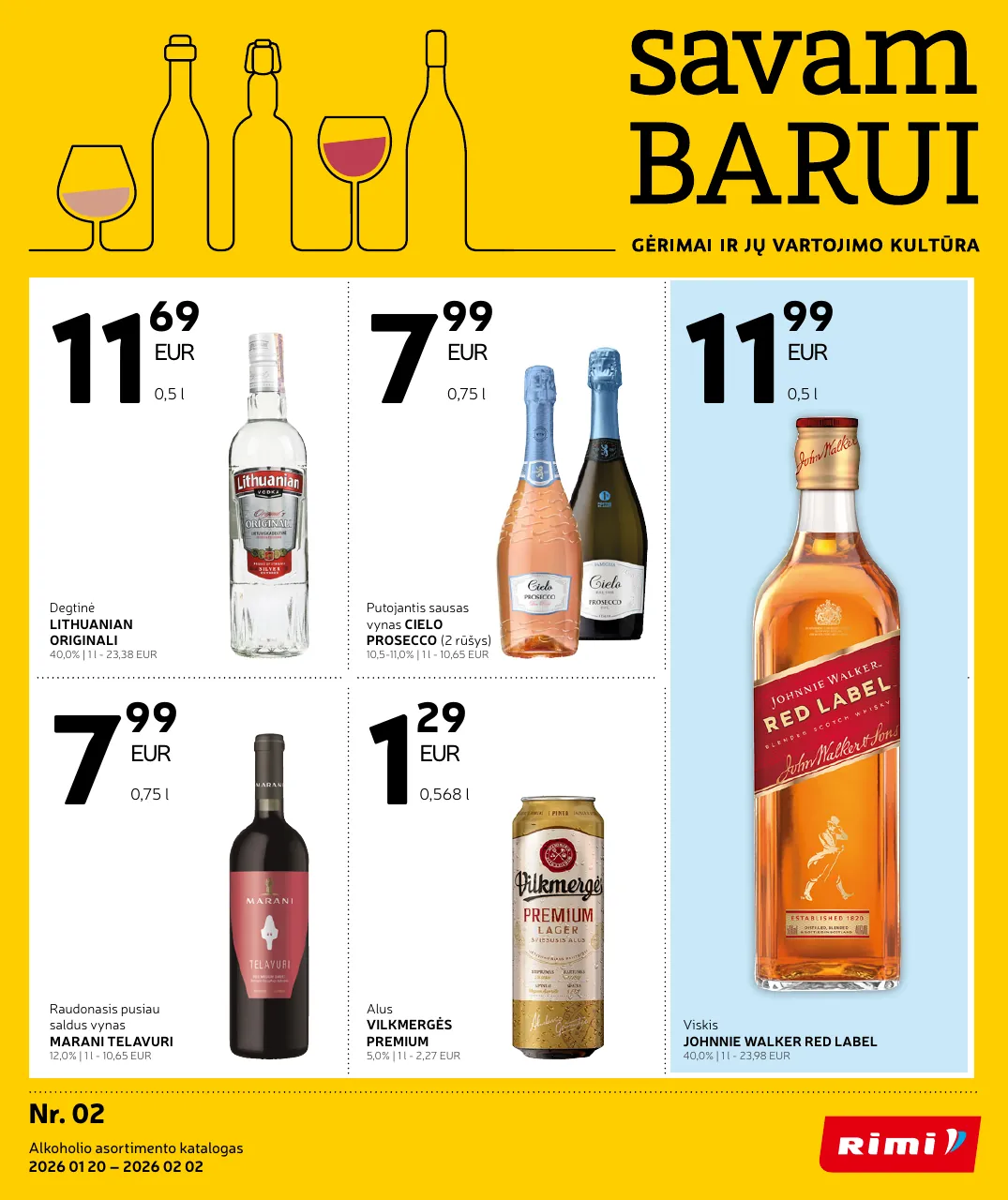 Rimi Alkoholinių gėrimų asortimento katalogas Nr. 02 – p.1