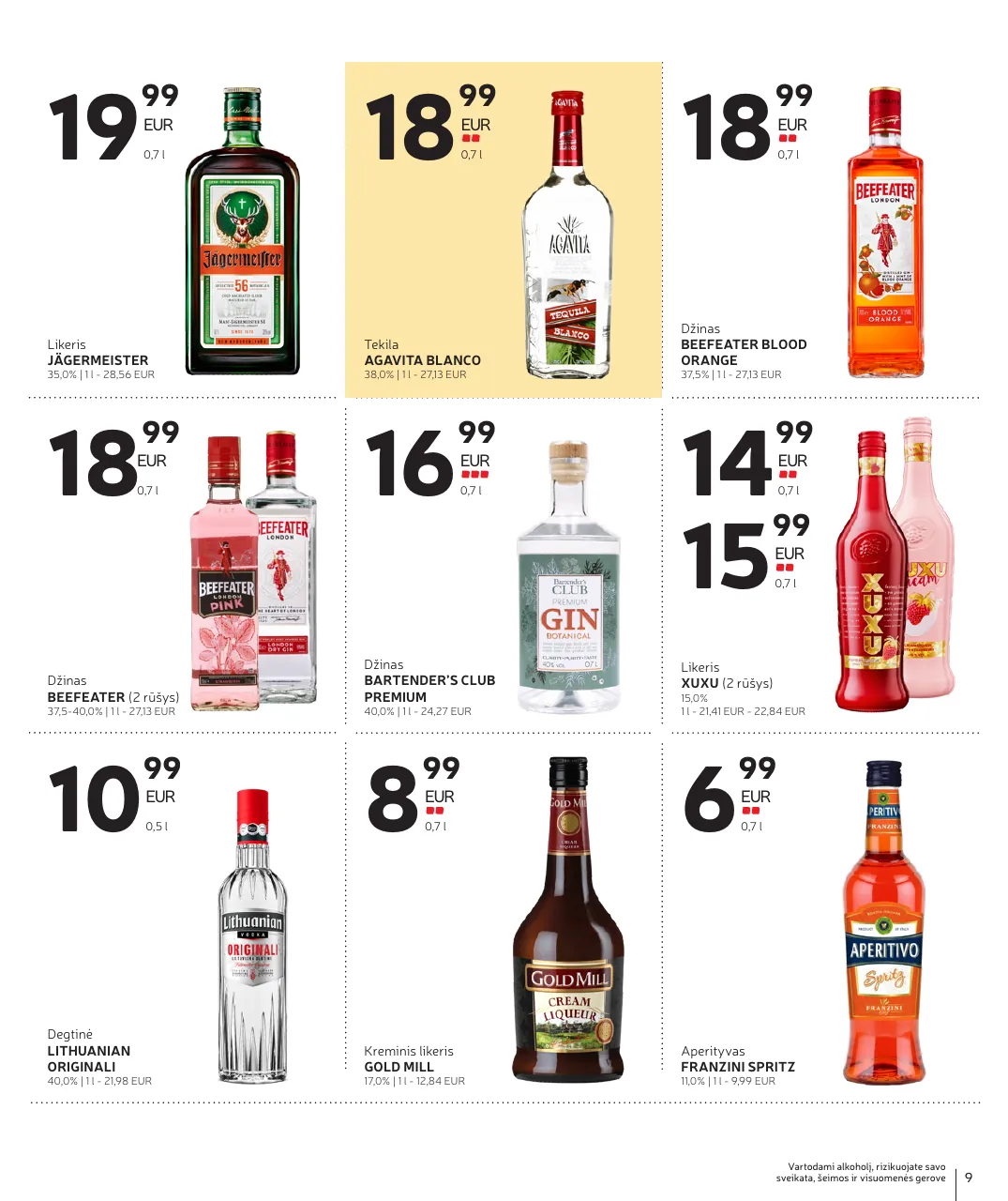 Rimi Alkoholinių gėrimų asortimento katalogas Nr. 11 – p.9