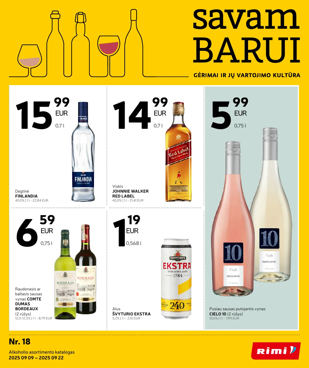 Rimi Alkoholinių gėrimų asortimento katalogas Nr. 18 – p.1