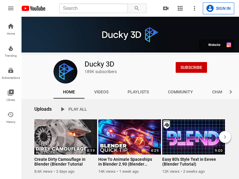 Ducky 3D Youtube