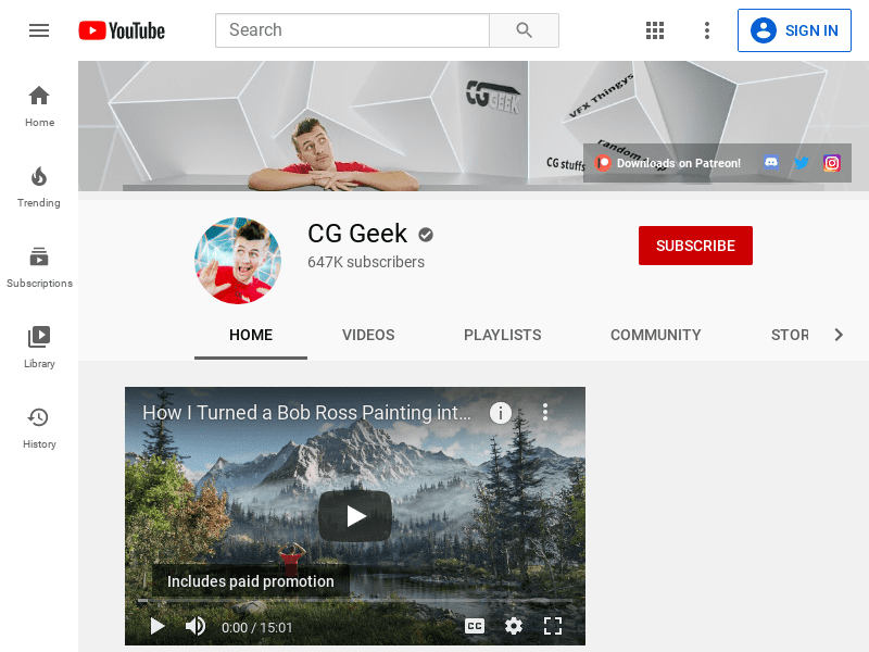 CG Geek Youtube