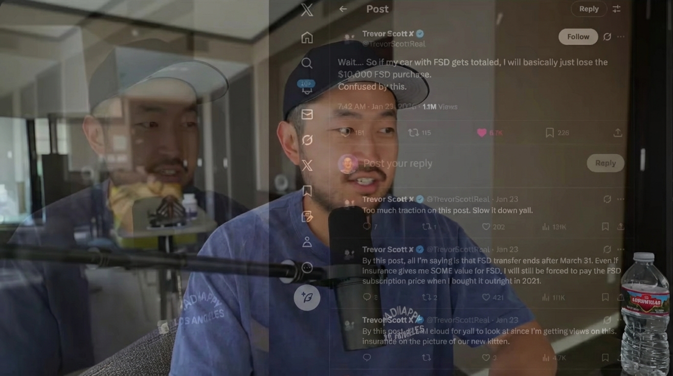 A viral tweet from a Tesla owner questioning if they lose their $10k investment if their car is totaled.