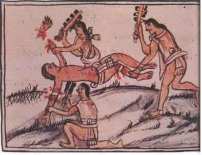 Florentine Codex ANNEX to Book II, f. 110v. Reproduced from Marco Antonio Cervera Obregon, “The Macuahuitl: An Innovative Weapon of the Late Post-Classic in Mesoamerica,” Arms and Armour 3, no. 2 (2006): 143. 