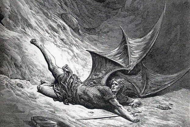 Satan's Origin Story (Satan fallen to the ground).jpg