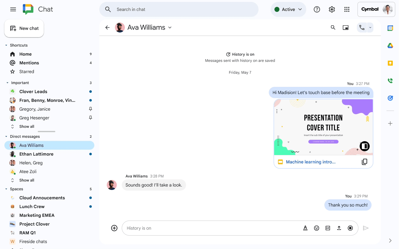 Huddle in Google Chat