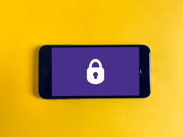 Mobile device showing lock icon. Photo by Franck on Unsplash