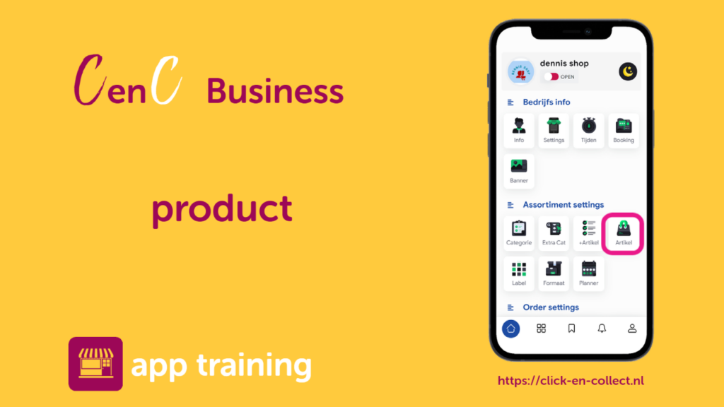 cenc business app - artikel- click en collect