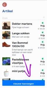 een nieuw artikel aanmaken op de CenC business app - click-en-collect