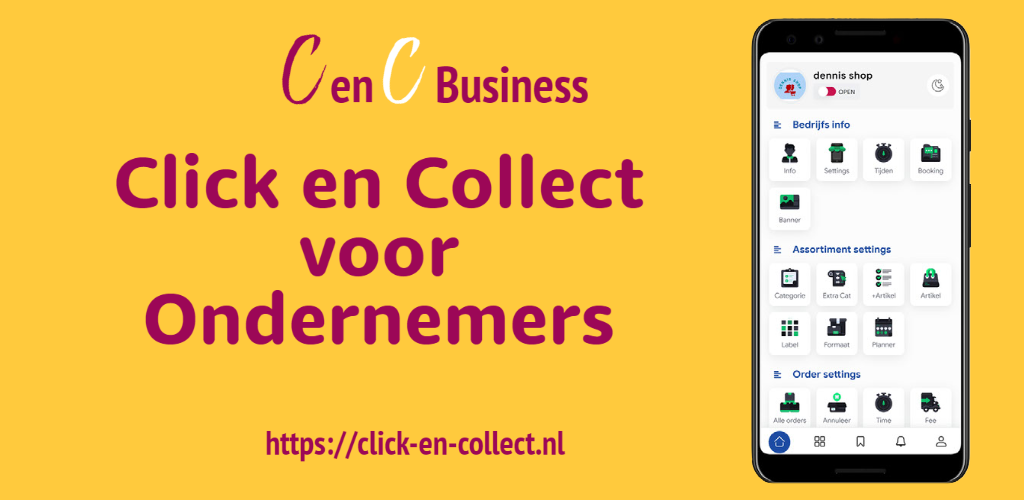 click en collect nieuwe app voor ondernemers