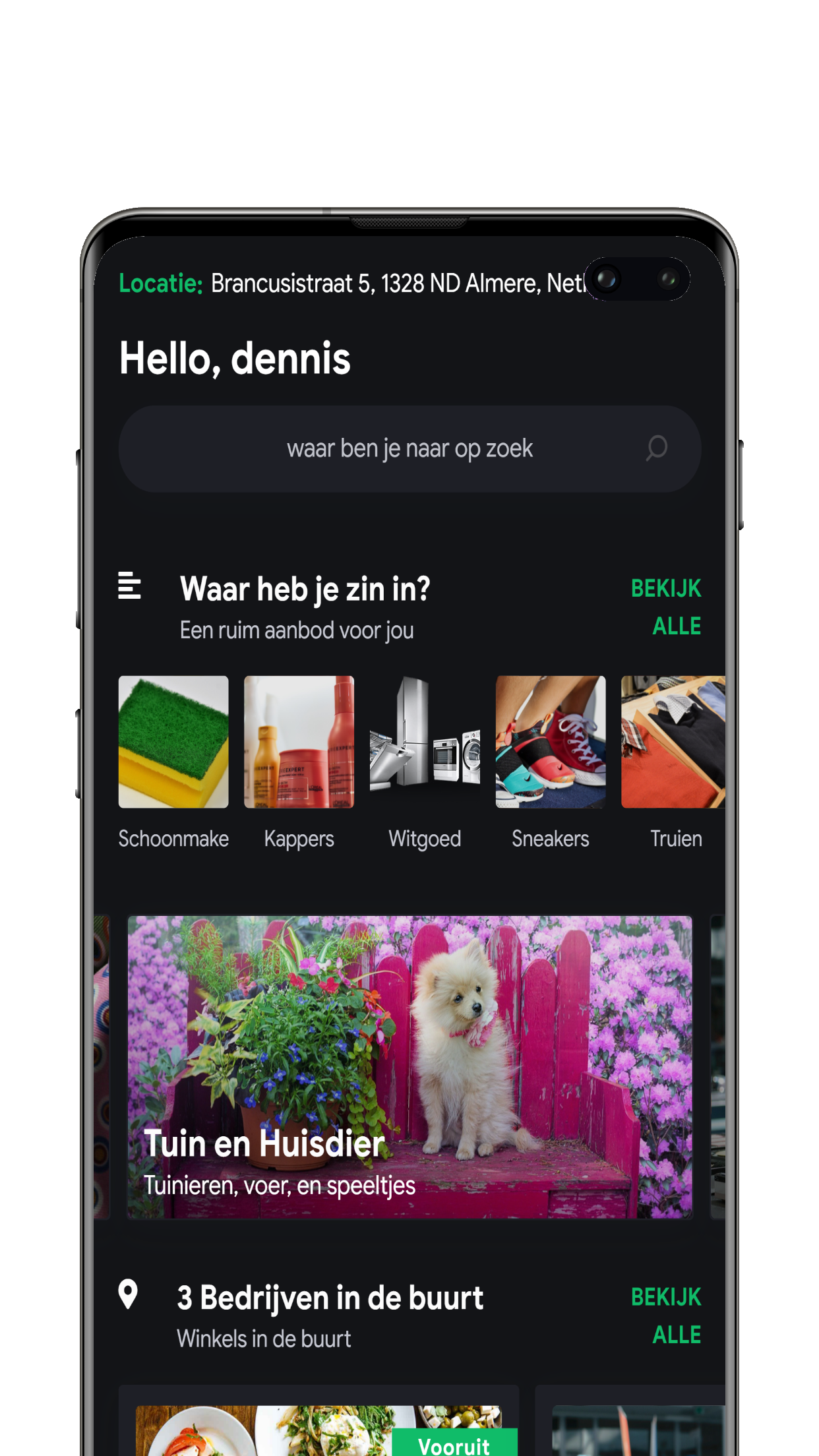 click en collect phone bestellen dark mode