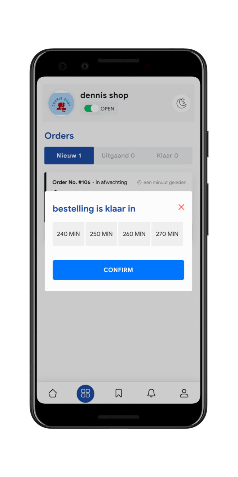 Click & Collect CenC business app bestellingen managen