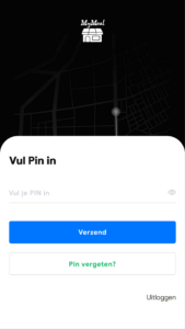 Met pin inloggen in de Business Buddy app