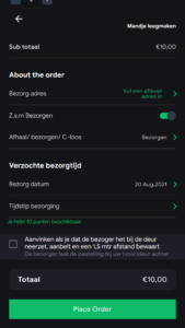 contactloos bezorgen FeedMe App