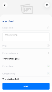 extra artikel bijverkoop maken afbeelding omschrijving en welke categorie - MyMeal Business Buddy