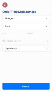 time -ordermanagement setings - MyMeal Business Buddy