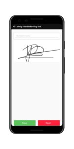 proof of delivery mymeal logistics app handtekening