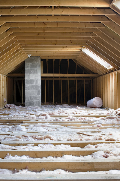 insulation in open unfinished attic