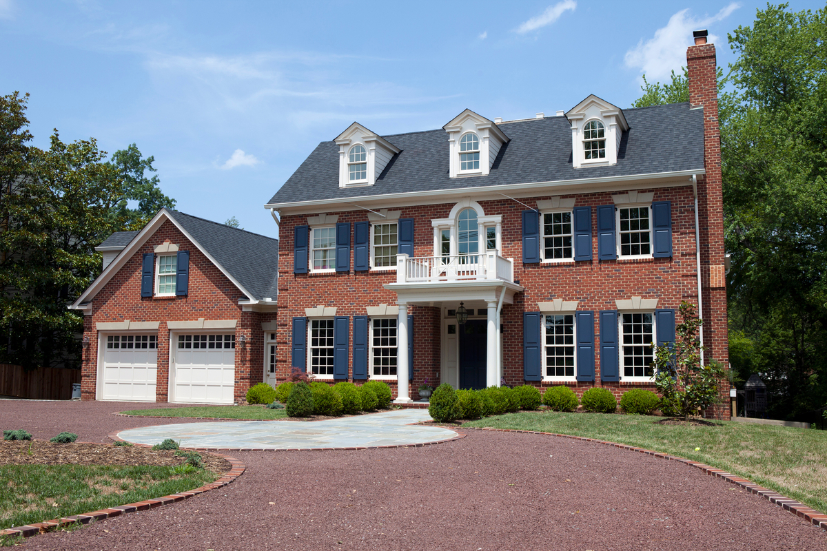 A two story DC brick home