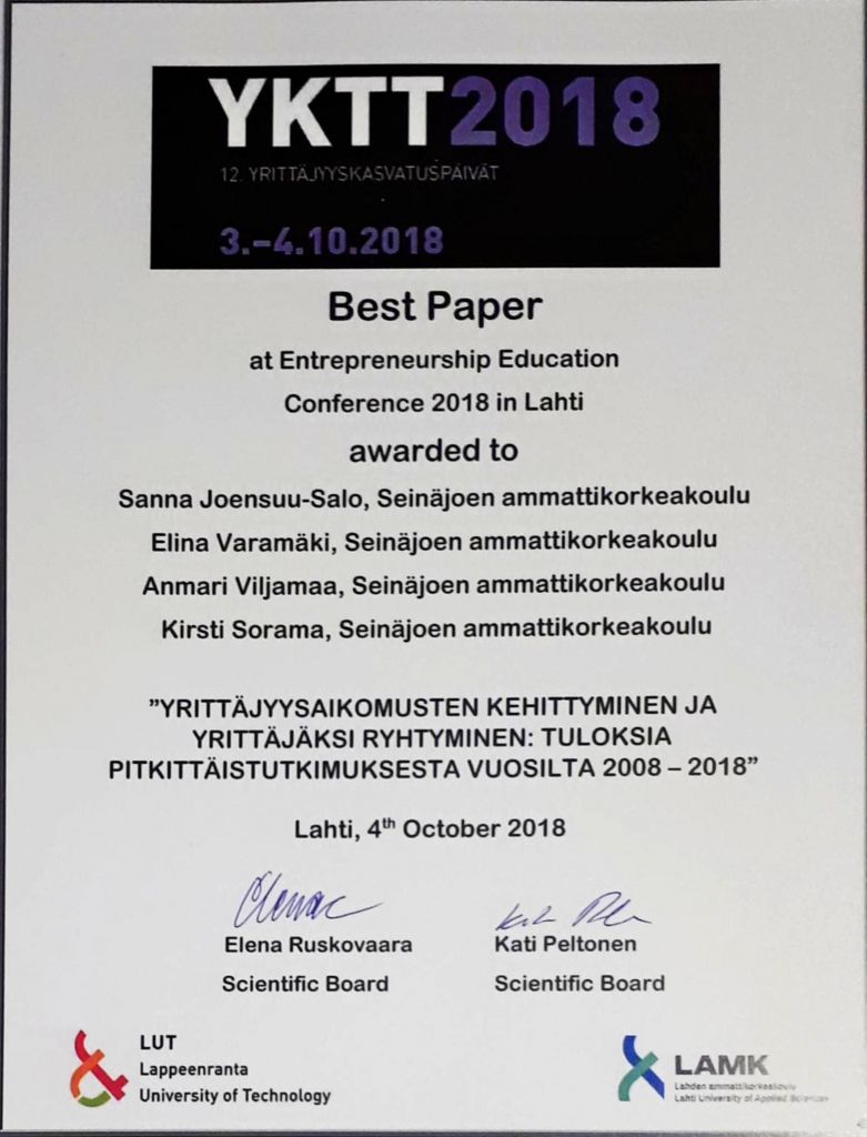 YKTT2018 Best Paper