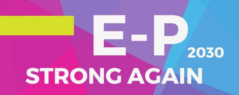 E-P2030 Strong Again -kilpailun logo