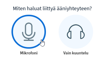 MIkrofonin valinta-painike