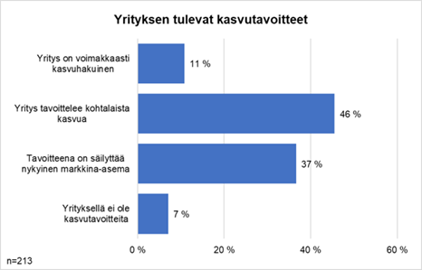 Diagrammi yrityksen kasvutavoitteista