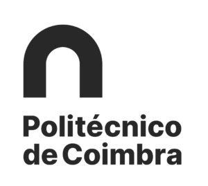 Polytechnic of Coimbra mustavalkoinen logo.