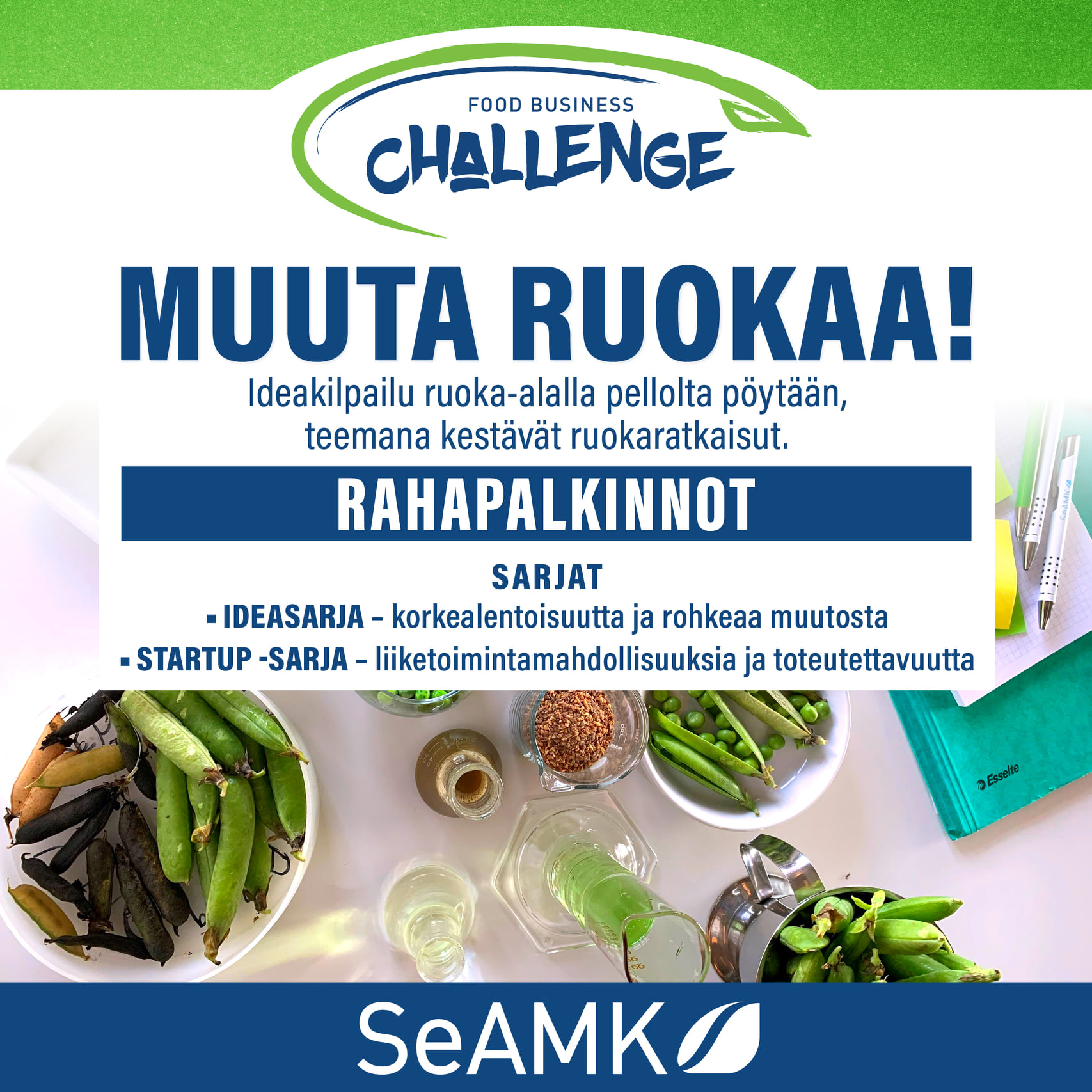 Ideoita kalannahkakoruista ruuan energiamerkintään – Food Business  Challenge -kilpailu huipentuu finaaliin . 