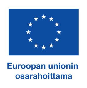 EU-lippu ja alla teksti Euroopan unionin osarahoittama