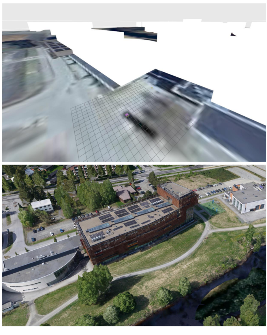 Digital twin of the deployment site imported into Gazebo