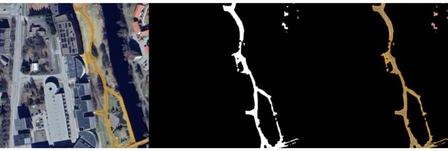 Promptable segmentation of a satellite tile