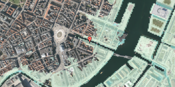 Stomflod og havvand på Nyhavn 14, 1051 København K