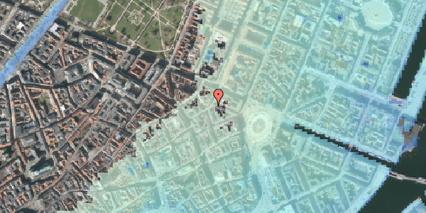 Stomflod og havvand på Grønnegade 30, 1107 København K