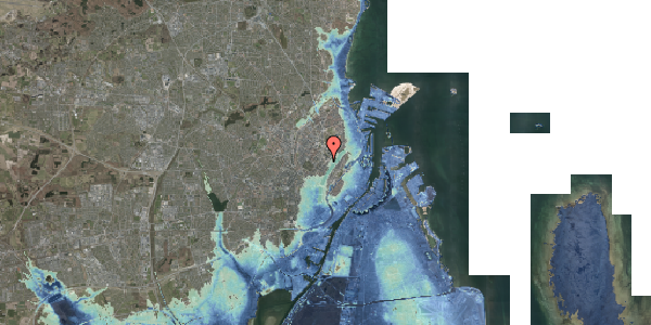 Stomflod og havvand på Blegdamsvej 1D, kl. , 2200 København N