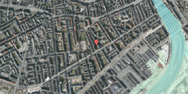 Stomflod og havvand på Absalonsgade 23, 4. 5, 1658 København V