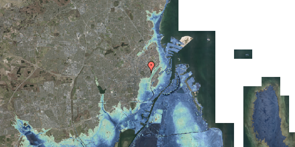 Stomflod og havvand på Birkegade 13, 2. , 2200 København N