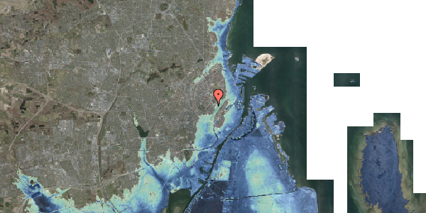 Stomflod og havvand på Blegdamsvej 10, kl. , 2200 København N