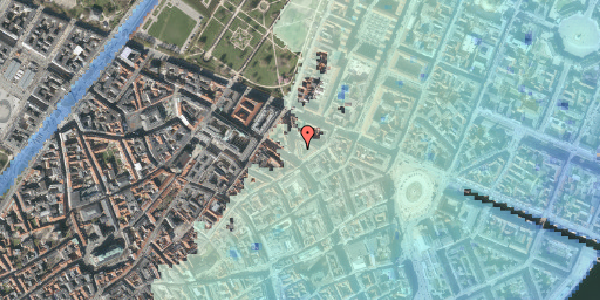 Stomflod og havvand på Christian IX's Gade 4, 4. , 1111 København K